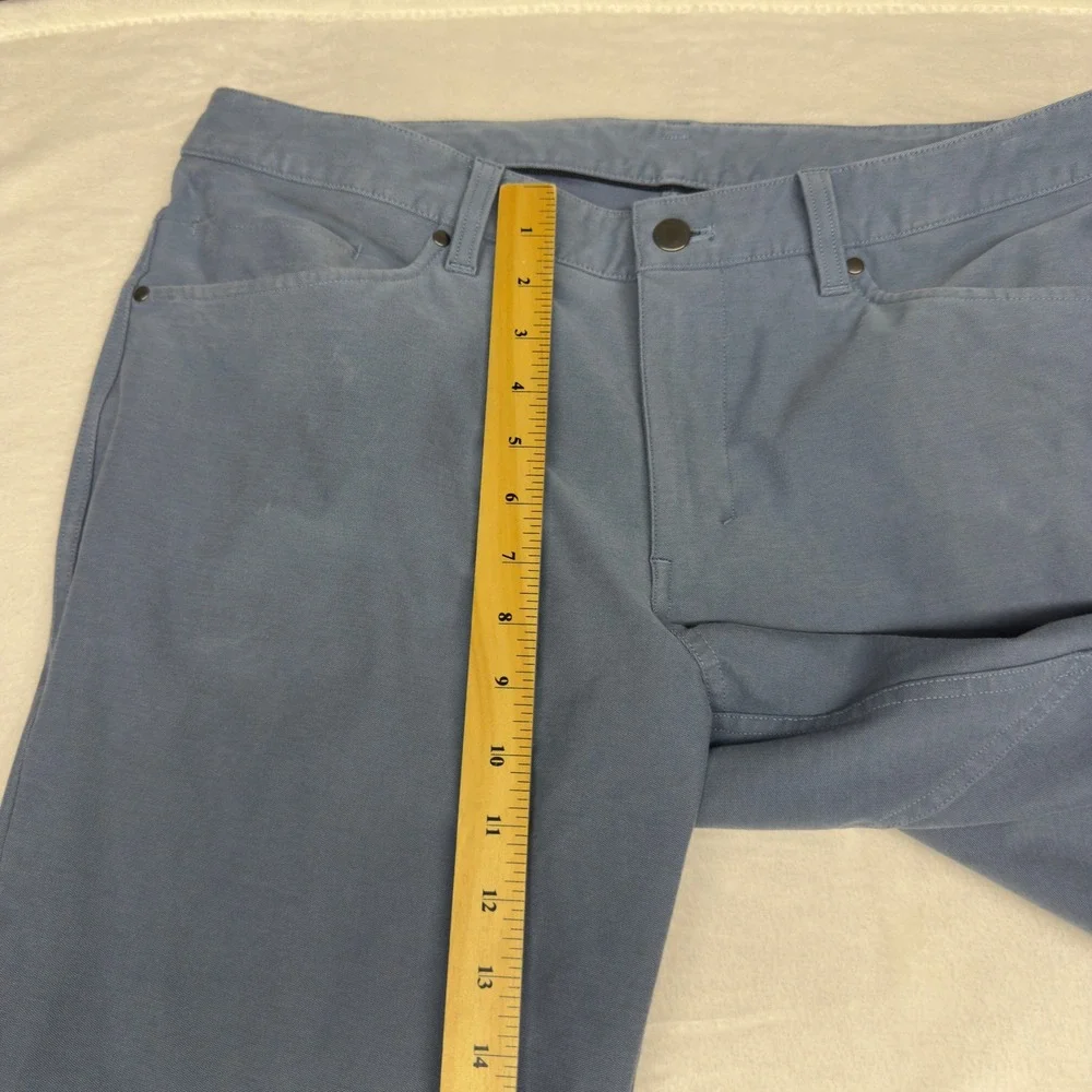 Lululemon Pants Mens 34x31 Slate Blue ABC Slim Fit Utilitech 5 Pocket Canvas